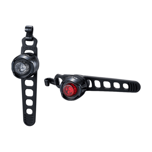 Lampset Cateye Orb Sl-Ld160-F + Sl-Ld160-R Led - Zwart - Le Coq Wielerartikelen