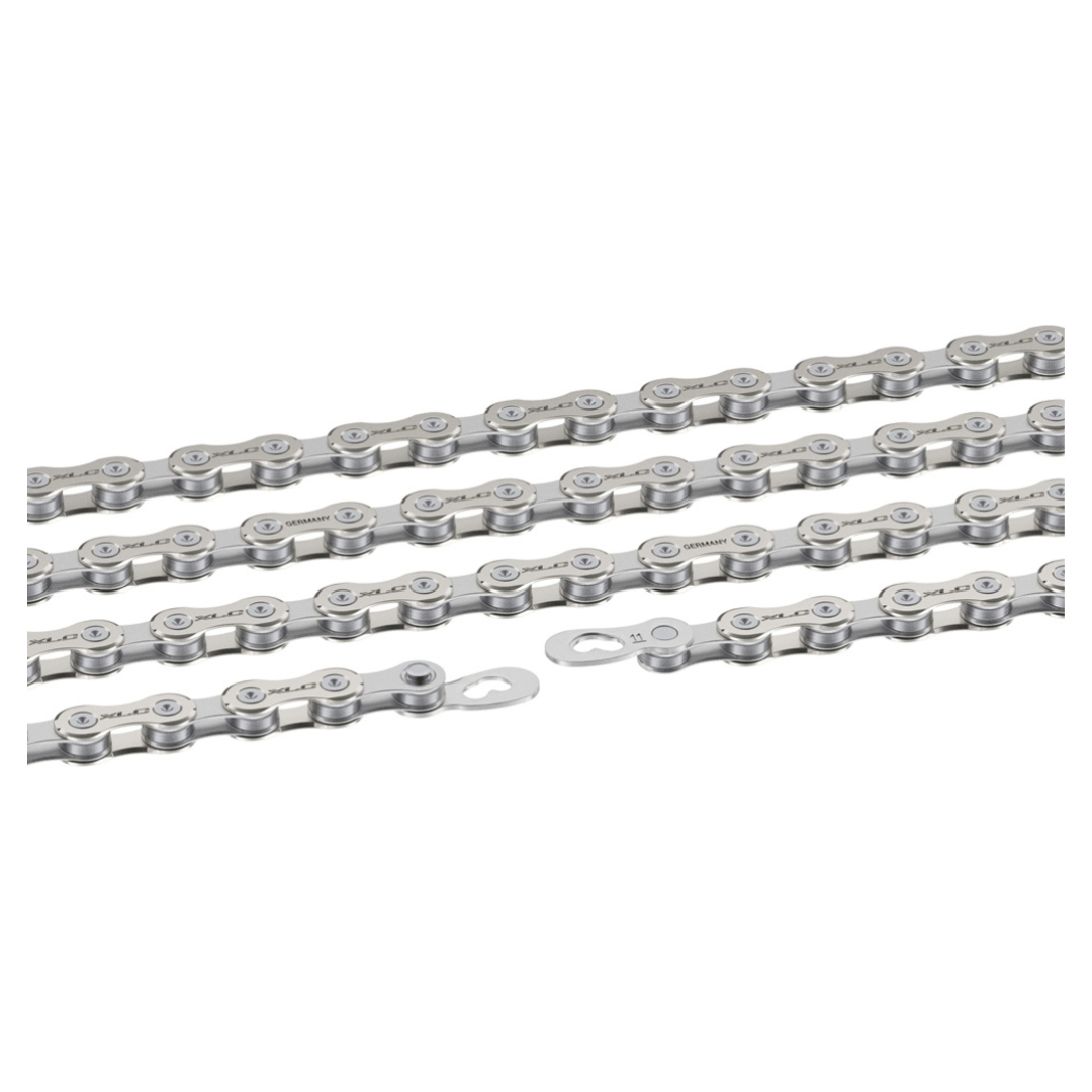 Zilveren XLC ketting CC-C04 met 136 schakels, 11V 11/128" voor verlichting en fietsaccessoires