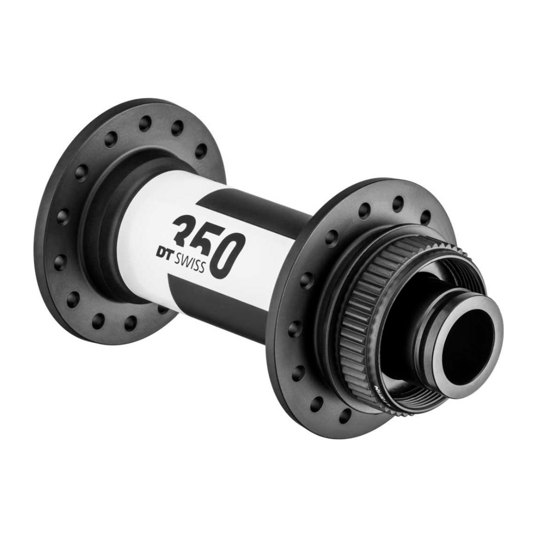 Voornaaf DT Swiss Naaf DT V 350 ATB 28G DB CL 100/15 met lichtgewicht en duurzame constructie, geschikt voor mountainbikes.
