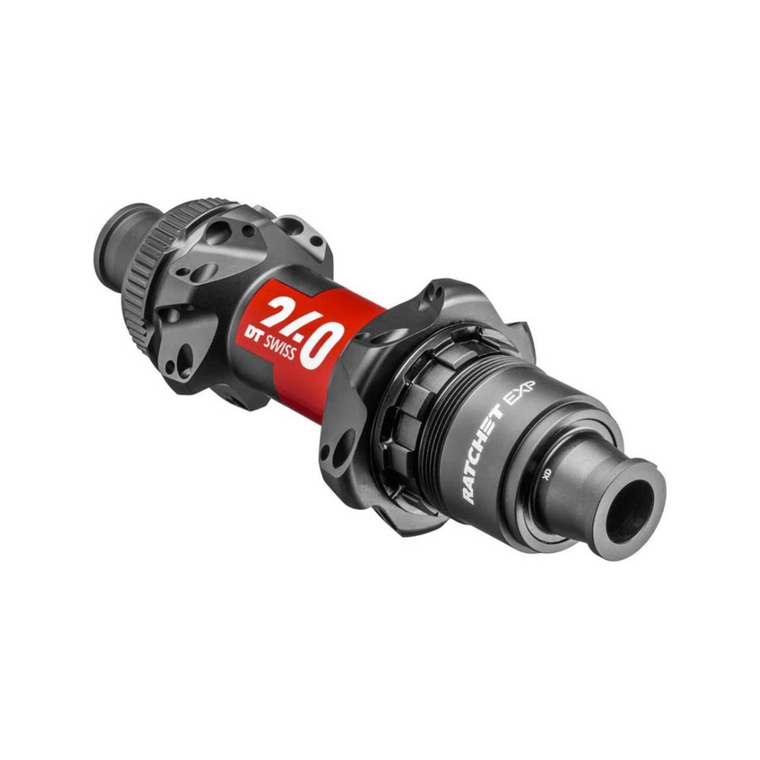 DT Swiss Naaf DT A 240 Sp Race 28G Db Cl 142/12 XDR achternaaf, zichtbaar met lichte, stevige constructie en naafuitgang.