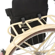 Weathergoods Sweden fietsmand rugtas waterdicht van gerecycled polyester, geschikt voor stadsfietsen, zwart kleur, model WGSCBPBLA.