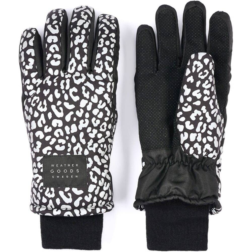Weathergoods Sweden Luna Leopard winterhandschoenen met reflecterende details, winddicht en warm voor koud weer.