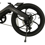 Elektrische vouwfiets Bohlt X200 in zwart, vederlichte en compacte design, ideaal voor stadsvervoer en gemakkelijke opslag.