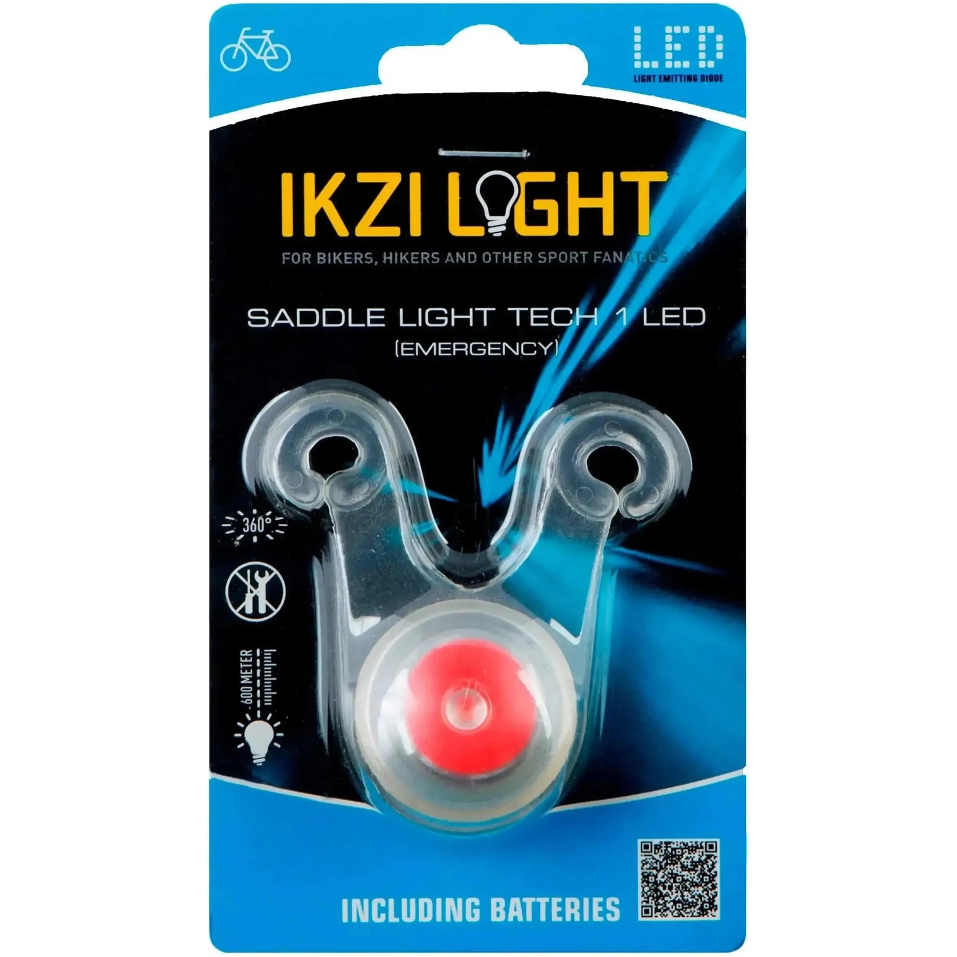 Ikzi Light Achterlicht Rond Batterij Zadelbrug Rood - Le Coq Wielerartikelen