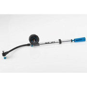 XLC aluminium voorvorkpomp met manometer, 409 gram, 27,2x350mm, setback 15mm voor fietsbanden en suspensie-inrichting
