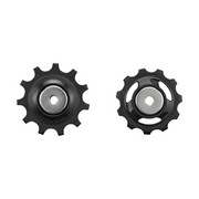 Shimano 105 RD-R7000 11-speed derailleurwielset met zwart metalen frame en tandwielen, zichtbaar op de afbeelding.