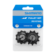 Shimano 105 RD-R7000 derailleurwielset voor 11-speed fietsen, zwart en aerodynamisch met lage rolweerstand