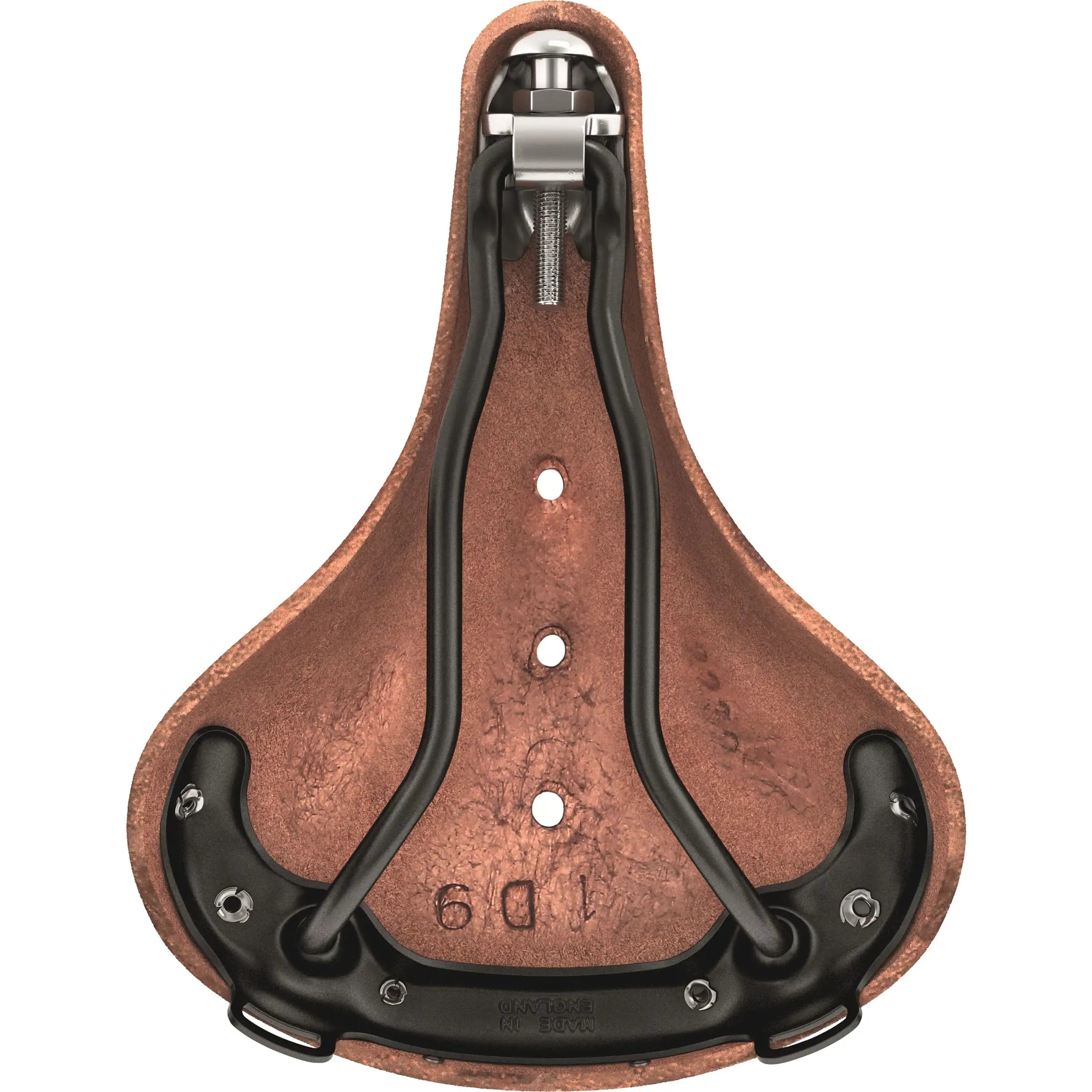 Brooks Fietszadel B17S voor dames, comfortabel stadsfiets en e-bike zadel, met leren bekleding en klassieke uitstraling.