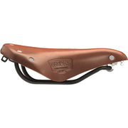 Brooks Fietszadel B17S voor dames, comfortabel stadsfiets en E-bike zadel, stijlvolle leren afwerking, zijdeachtig en duurzaam.