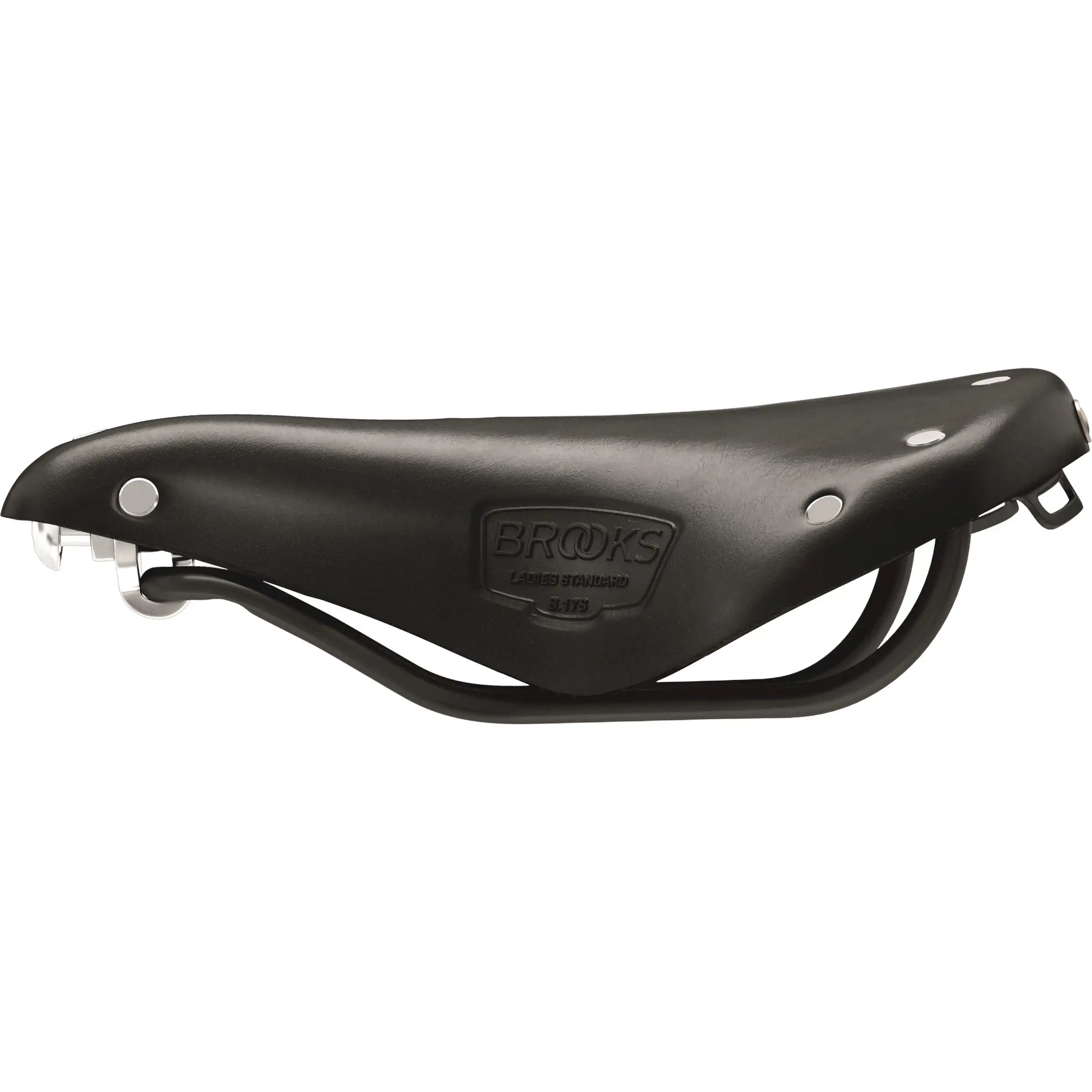 Brooks Fietszadel B17S voor dames, comfortabel stadsfiets en E-bike zadel, met leren bekleding en ergonomisch ontwerp.