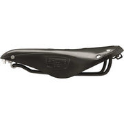 Brooks Fietszadel B17 voor heren, comfortabel stadsfiets en e-bike zadel, zwart met leren afwerking, natuurlijke uitstraling
