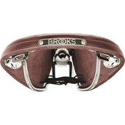 Brooks Zadel B17 Imperial Narrow voor heren, bruine stadsfiets en e-bike zadel, comfortabel en duurzaam, zichtbaar in de afbeelding.