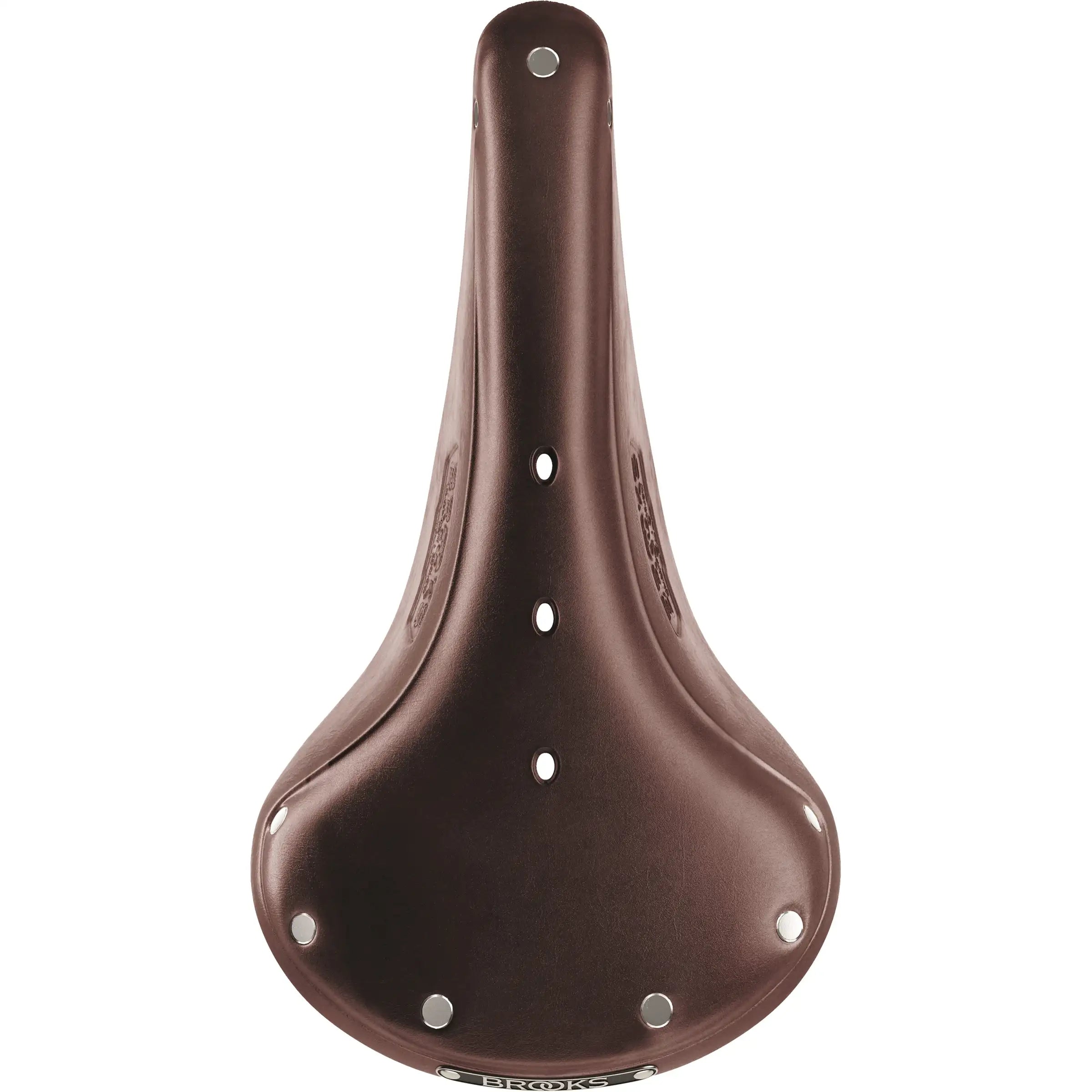 Brooks B17 Narrow fietszadel voor stads- en e-bikes, comfortabel en duurzaam zadel met smalle vorm, zichtbaar op de afbeelding.