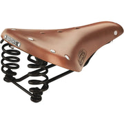 Brooks B396 Flyer S dames fietszadel voor stads- en e-bikes, comfortabel en ergonomisch ontworpen met leren bekleding.