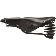 Brooks Fietszadel B396 Imperial heren zwart, stadsfiets en e-bike zadel, zachte leren bekleding en klassieke uitstraling.
