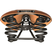 Brooks Flyer Carved stadsfiets- en e-bike zadel met ergonomisch ontwerp en comfortabele lederen afwerking, geschikt voor dagelijks gebruik