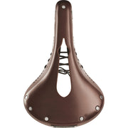 Brooks Flyer Carved stadsfiets en e-bike zadel, comfortabel en ergonomisch met houten details, geschikt voor stadsfietsen en e-bikes