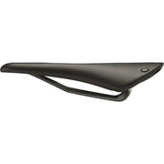 Brooks C13 Carved Cambium all weather zwart fietszadel voor stads- en e-bikes, comfortabel en duurzaam design zichtbaar.