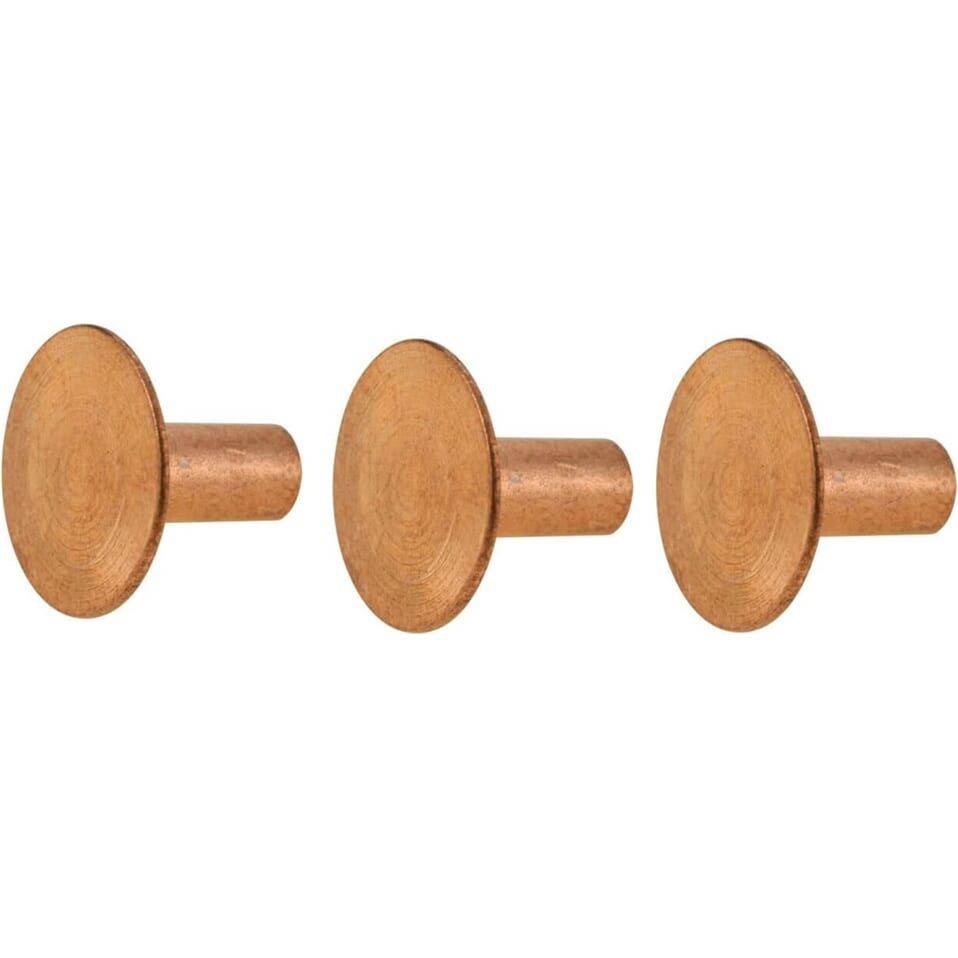 Brooks Klinknagel Copper Rond 13Mm (3Stk) - Le Coq Wielerartikelen
