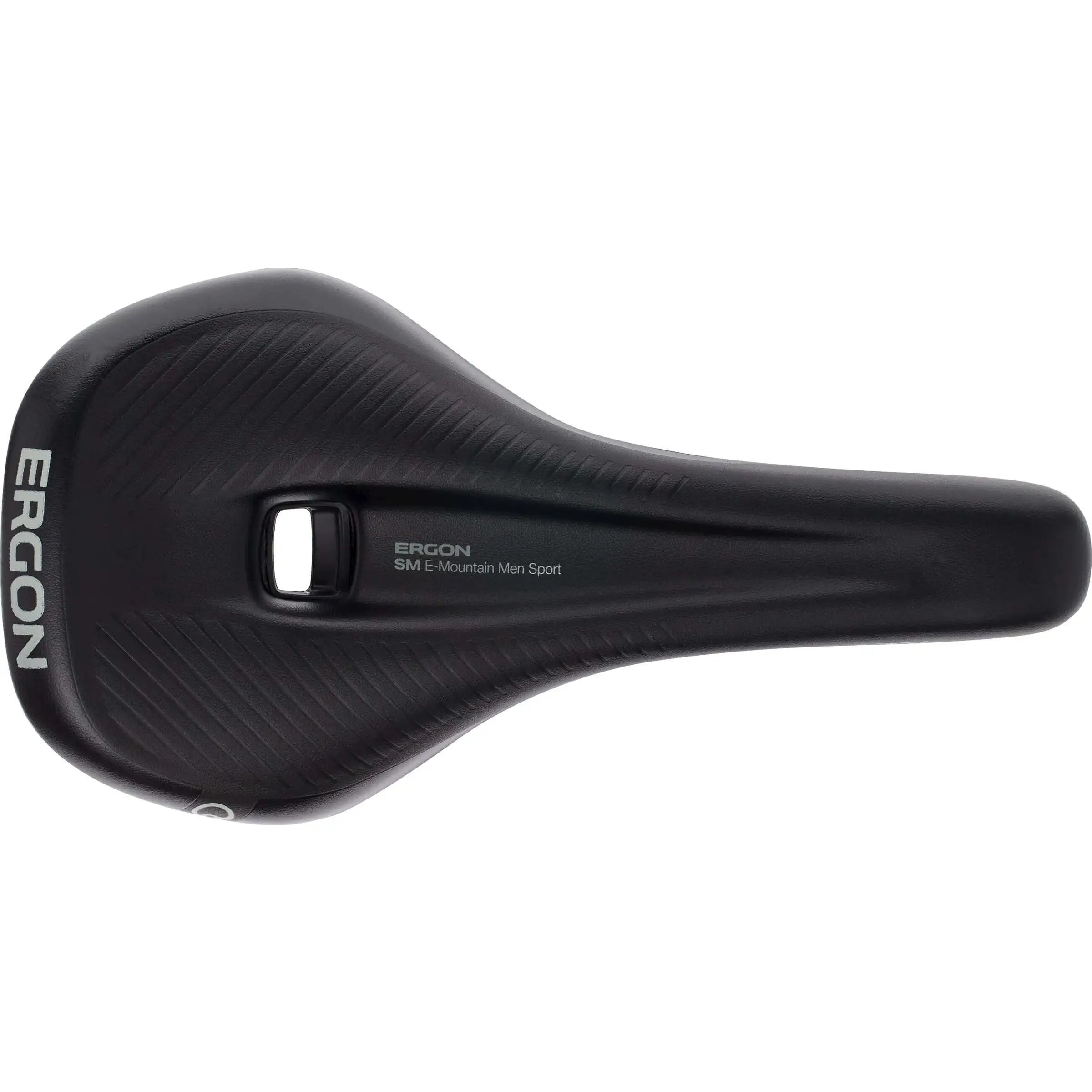 Zwart Ergon E-Mountain Sport herenfiets zadel, ergonomische racefiets en MTB zadel voor comfortabel rijden