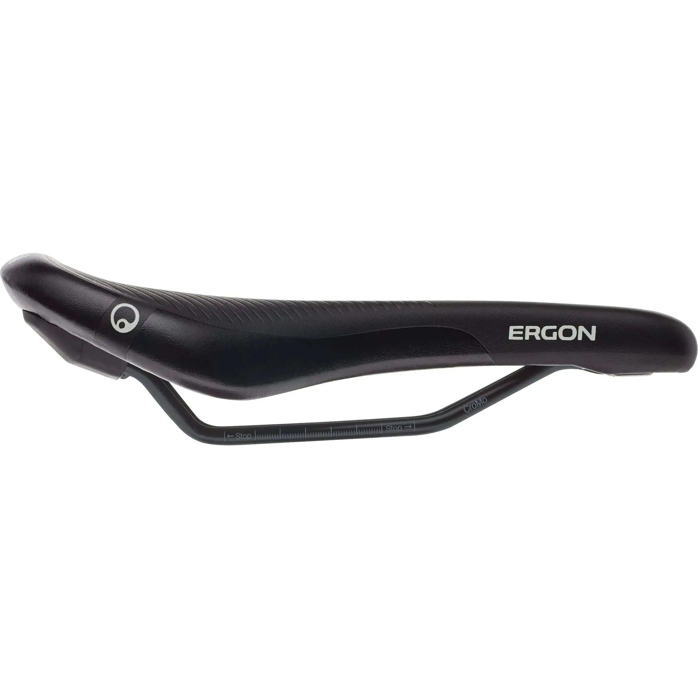 Zwart Ergon E-Mountain Sport heren fietszadel voor racefiets en MTB, comfortabel en stevig voor sportief gebruik