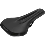 Ergon ST Core Evo damesfiets- en e-bikezadel met ergonomisch ontwerp en comfortabele zitpositie, zwart gekleurd en geschikt voor stadsfietsen