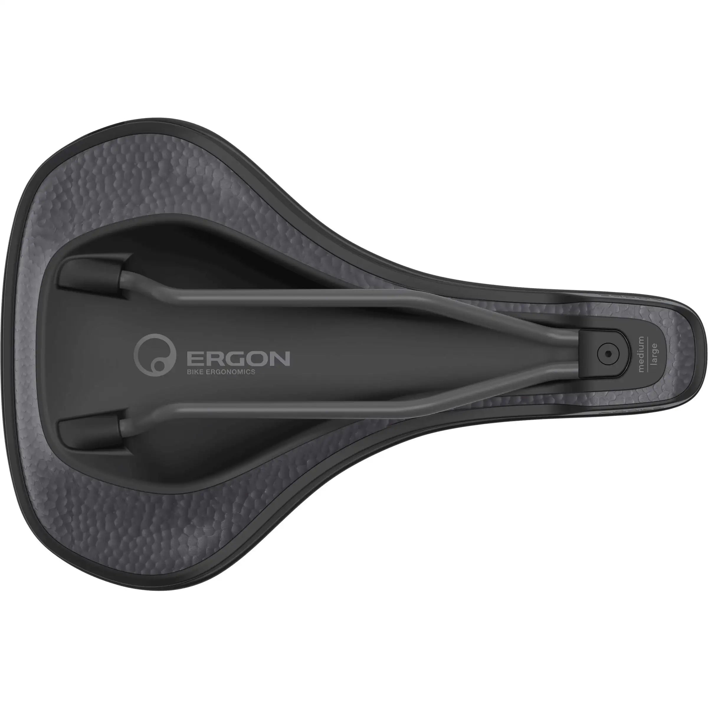 Ergon St Core Evo Women zwart/grijs fietszadel voor stadsfietsen en E-bikes, ergonomisch ontwerp voor comfort en ondersteuning