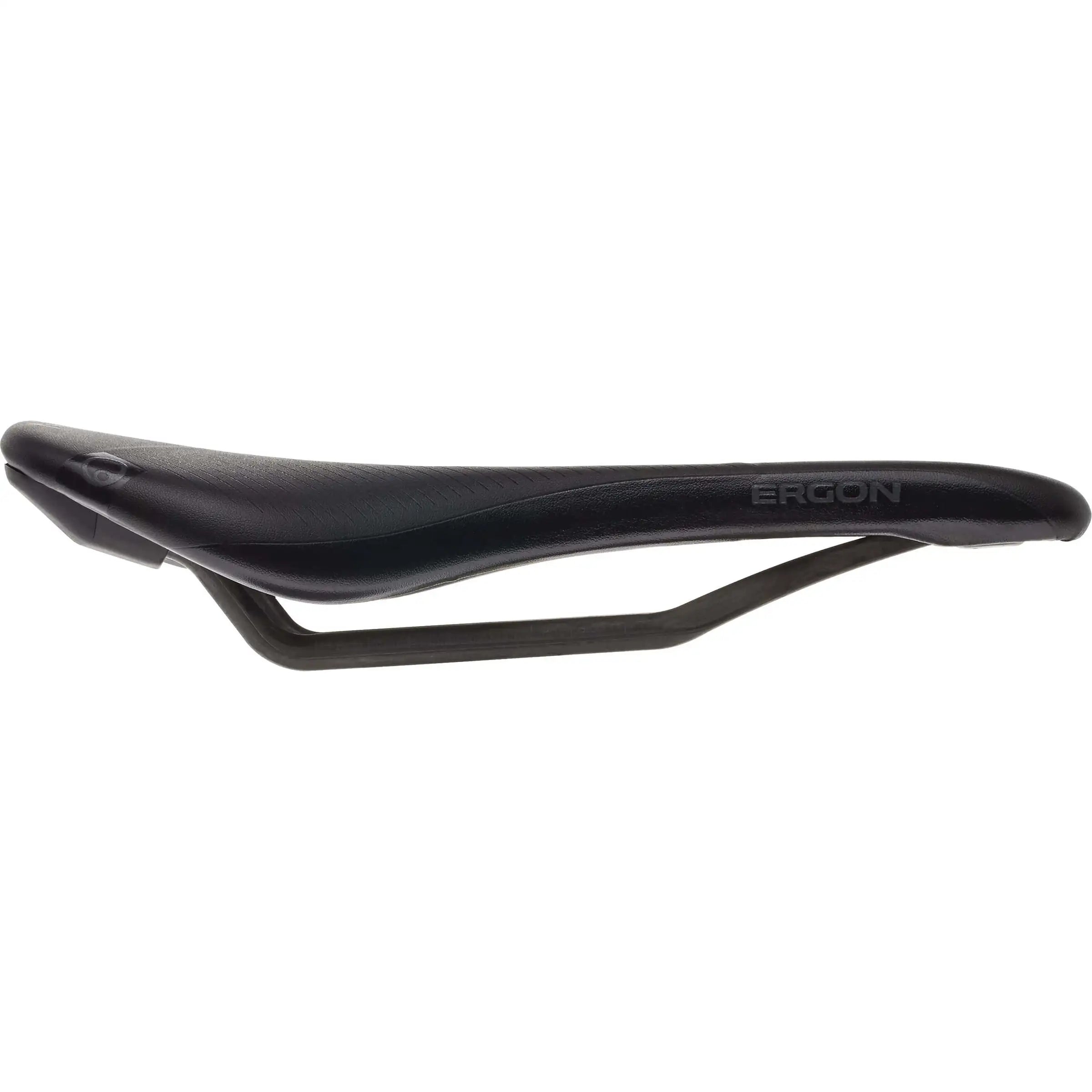 Ergon Sr Pro Carbon racefiets- en MTB-zadel voor heren, zwart, lichtgewicht en ergonomisch ontworpen.