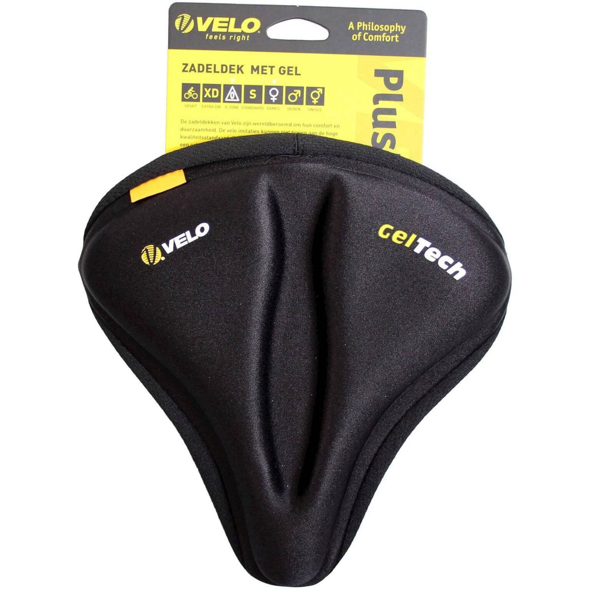 Velo zadeldek gel D O-Zone, comfortabel zadelhoes met gelvulling voor extra comfort en bescherming tijdens het fietsen.