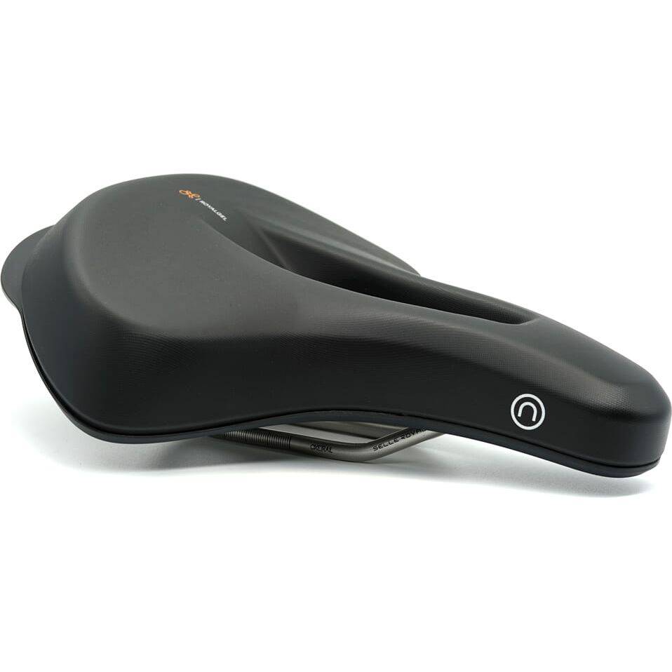 Zwart Selle Royal On Open Relaxed E-bike fietszadel met Royalgel voor extra comfort en ondersteuning.