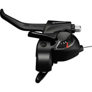 Shimano Tourney ST-E41 3-speed shifters met links remhendel, zwart, geschikt voor stads- en recreatief fietsen