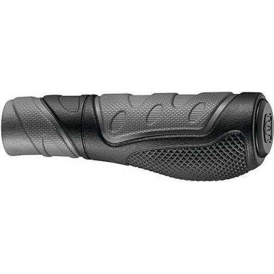 Zwart/grijs Marwi Ergo 2-Componenten handvatten, 130/130 mm, 2-kanten geopend, geschikt voor fiets of gereedschap