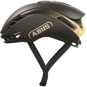 Abus Gamechanger 2.0 racefietshelm met aerodynamisch ontwerp en groene kleur, verstelbare maat 51-55 cm, zijaanzicht