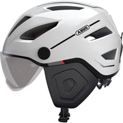 Abus Pedelec 2.0 Ace fietshelm met regenkap en oplaadbare lamp, zwart, voor speed pedelec, 51-55cm.