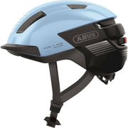 Groene Abus Purl-Y Ace Speed Pedelec helm met ingebouwd oplaadbaar LED-licht en NTA-geclassificeerde veiligheid voor fietsers