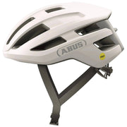 Abus Powerdome Mips racefietshelm in rood, MIPS-technologie, gemaakt in Italië, voor wielrenners, met ventilatieopeningen.