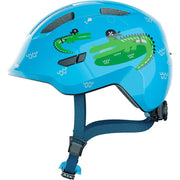 Abus Smiley 3.0 kinderfietshelm voor meisjes en jongens in roze met vlindermotief, verstelbare maat 45-50 cm