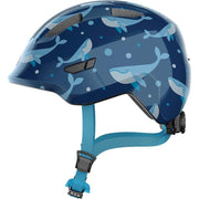 Abus Smiley 3.0 kinderfietshelm voor meisjes en jongens, roze met vlinders, verstelbaar voor kinderen van 45-50 cm.