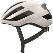 Abus Wingback racefietshelm met verstelbare pasvorm en ventilatiegaten, geschikt voor wielrenners, in zwart.