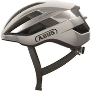 Abus Wingback racefietshoofdbescherming met ventilerende ventilatiesleuven en verstelbare riem, maat 51-55 cm, in zwart.