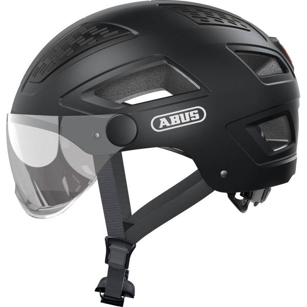 Abus Hyban 2.0 Ace speed pedelec helm met vizier, velvet zwart, grote maat XL, veiligheid en comfort voor fietsers