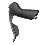 Sram Red AXS E1 12/13 hydraulische shifters van carbon zwart, voor elektronische 12-speed snelwissels, links en rechts.