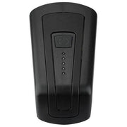 Axa DWN verlichtingsset met USB-C oplaadbare koplamp en achterlicht, zwart, geschikt voor fietsverlichting.