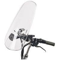 Transparant Polisport windscherm van polycarbonaat, universeel, H56 cm, B24/39 cm, voor stuurbevestiging Ø21-28 mm