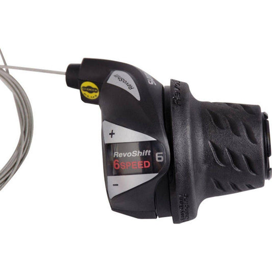 Shimano Draaiversteller Rechts 6 Speed Tourney Sl-Rs36 - Zwart/Zilver - Le Coq Wielerartikelen