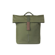 Basil City MIK Studs fietstas enkel, Moss kleur, 14-16 liter, waterdichte fietstassen voor boodschappen en dagelijks gebruik