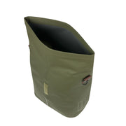 Basil City MIK Studs fietstas voor fiets, 14-16 liter, moss kleur, enkelvoudige fietsshopper met studs en verstelbare riem