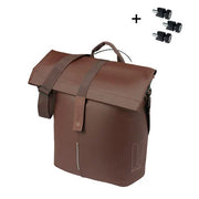 Basil City MIK Studs fietstas voor fiets, 14-16 liter, eenvoudige enkelmodel met studs, waterbestendige fietstassen in roas kleur