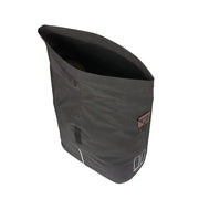 Basil City MIK Studs fietstas voor fietsriem, zwart, 14-16 liter, eenvoudige enkel tas met studs voor stadsfietsen