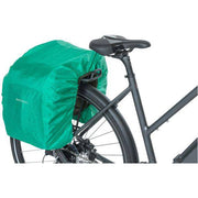 Basil Discovery 365D dubbele fietstas 18 liter in zwart mee, geschikt voor achterop de fiets, met waterdichte afwerking.